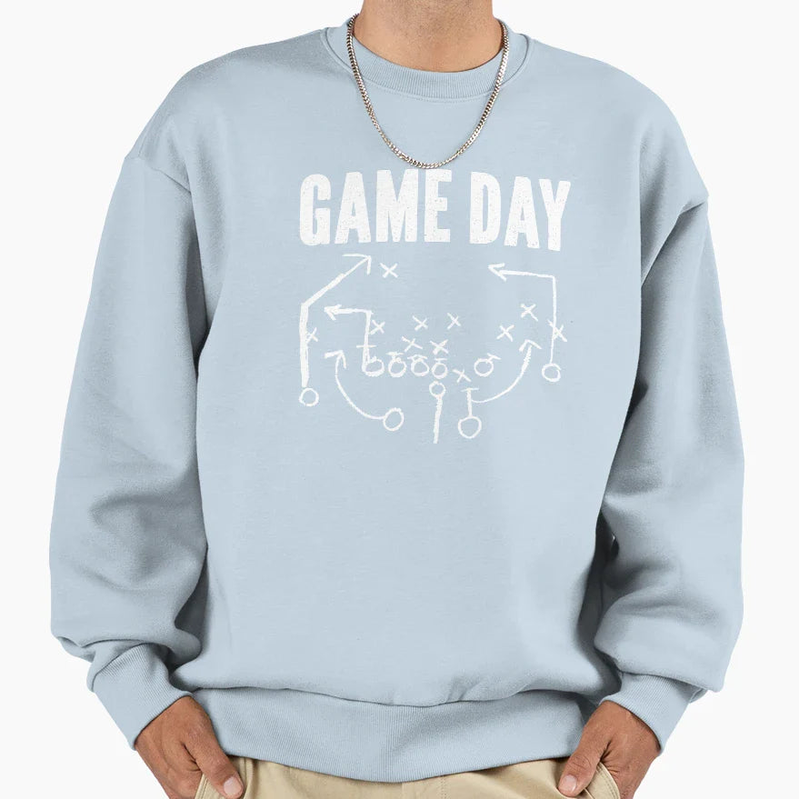 Game Day Funny Football Playbook Sweatshirt - Casual Everyday Wear Unisex