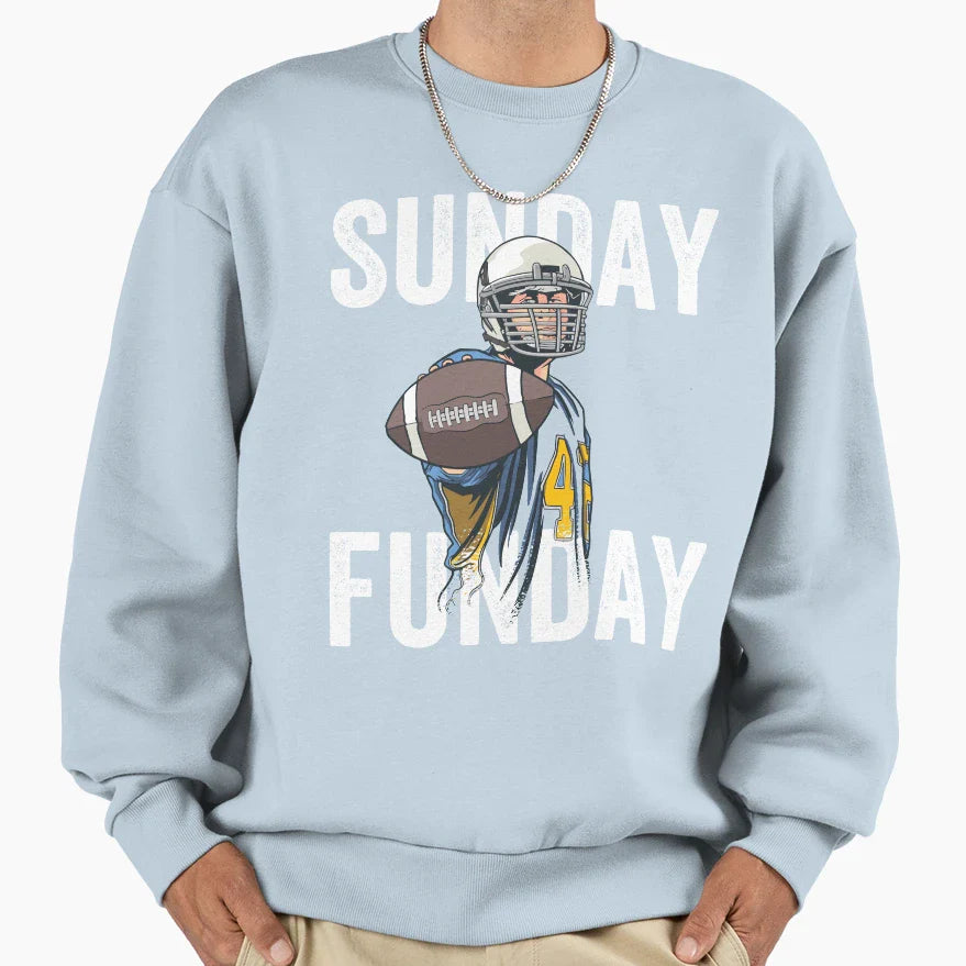 Sunday Funday American Football Game Sweatshirt - Novelty Apparel Unisex