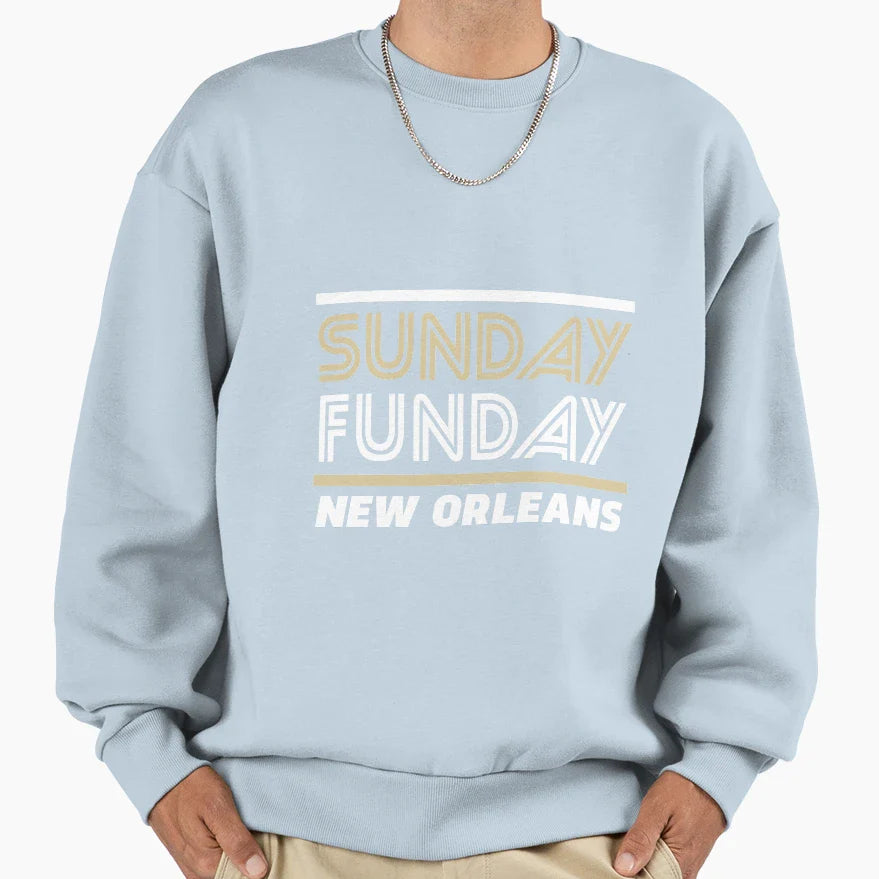 New Orleans Football Team Sunday Sweatshirt - Casual Everyday Wear Unisex