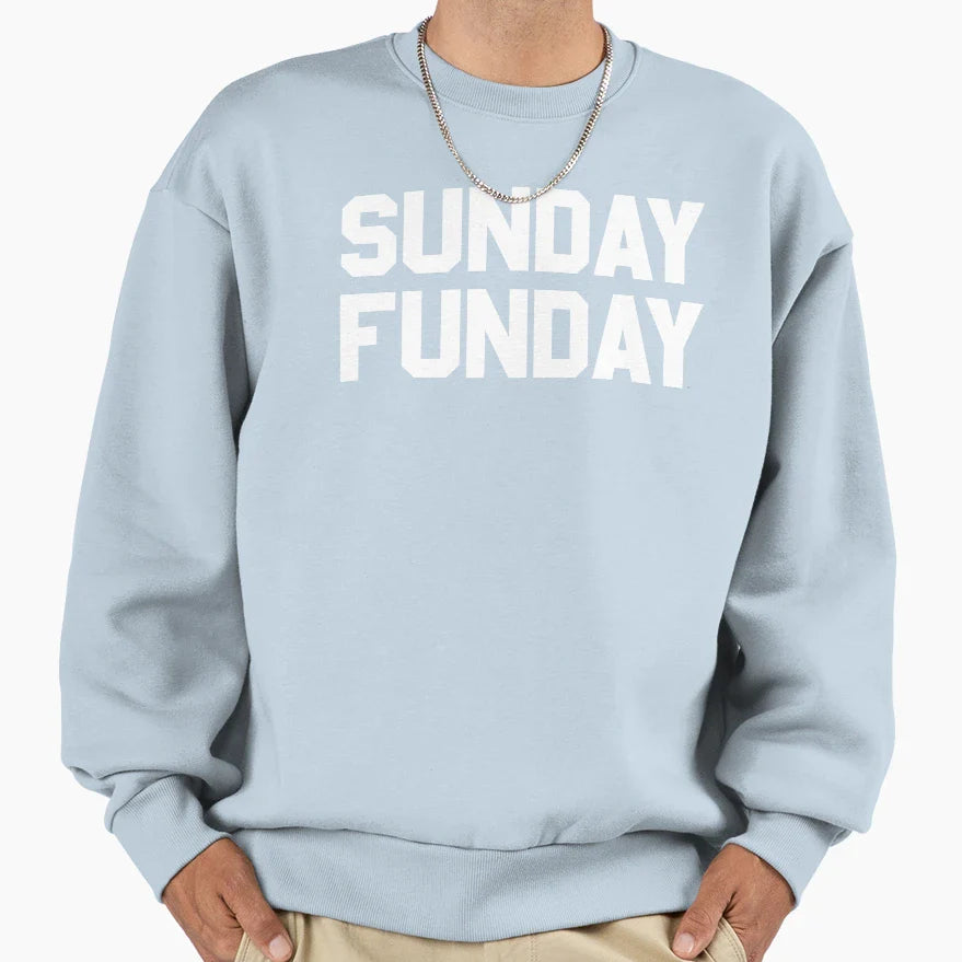 Sunday Funday Sweatshirt - Trendy Graphic for Adults