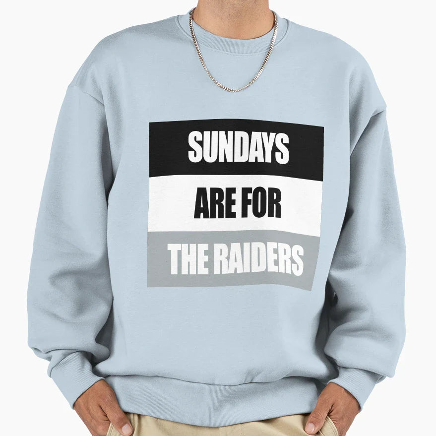 Sundays Are Raiders Sweatshirt - Novelty Apparel Unisex
