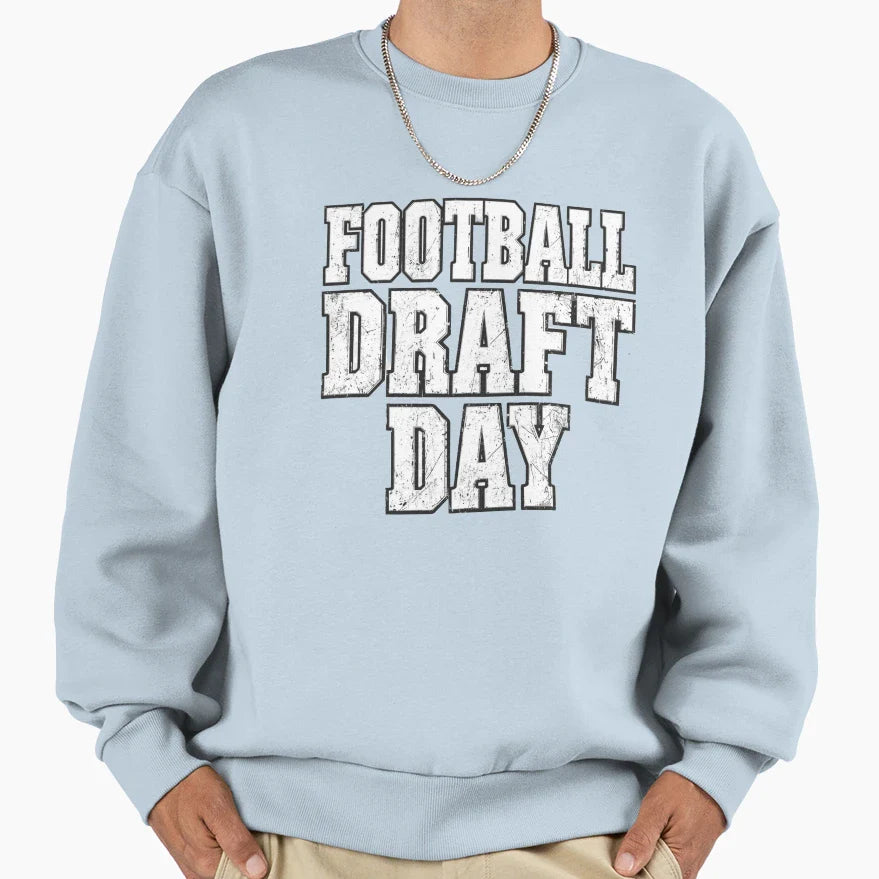 Football Draft Day Sweatshirt - Minimalist Print for Adults