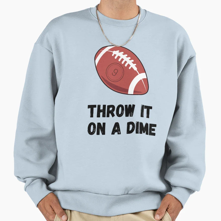 Trace Mcsorley Throw It Dime 9 Sweatshirt - Fun Novelty Design Men Women