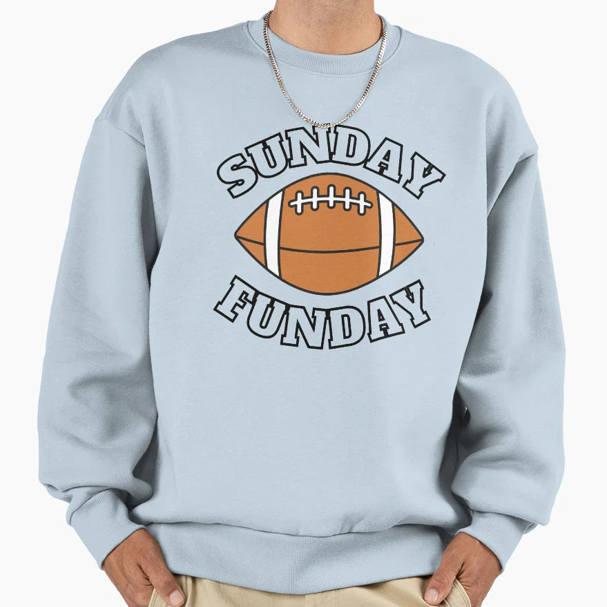 Sunday Funday Football Sweatshirt - Novelty Apparel for Adults