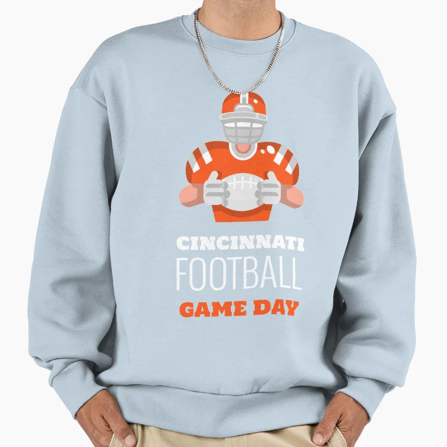 Cincinnati Football Game Day Sweatshirt - Unique Graphic Men Women