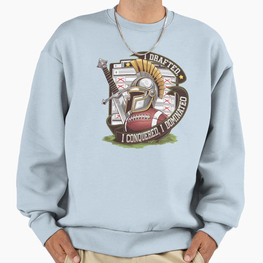 Fantasy Football Champion Dominated Sweatshirt - Unique Graphic for Adults