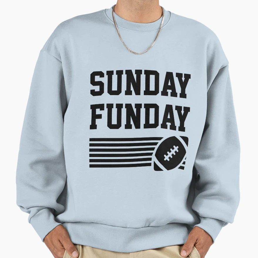Sunday Funday Football Gift Sports Sweatshirt - Graphic Print Men Women