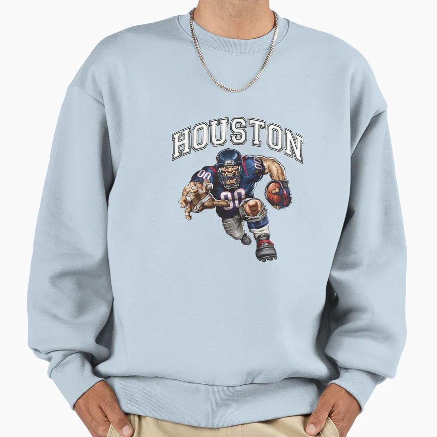 Houston Football Sweatshirt - Aesthetic Graphic for Adults