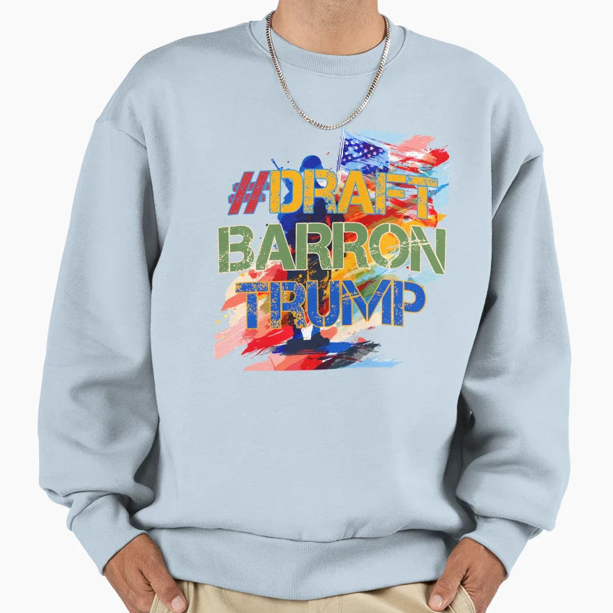 Draftbarrontrump Graffiti Meme Sweatshirt - Trendy Graphic for Adults