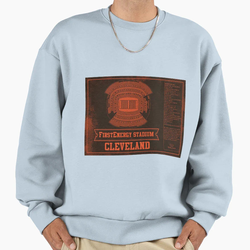 Cleveland Browns Firstenergy Stadium Sweatshirt - Custom Art Print Unisex