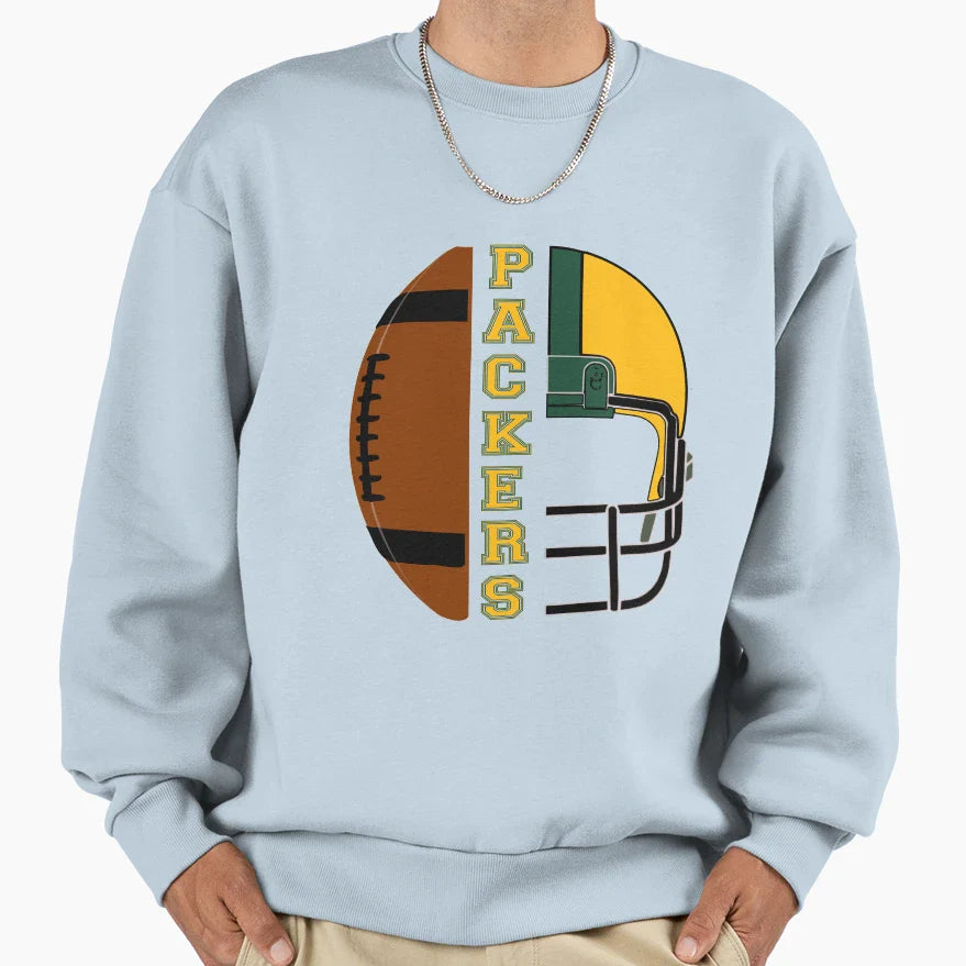 Wisconsin Football Helmet Sweatshirt - Custom Art Print Unisex