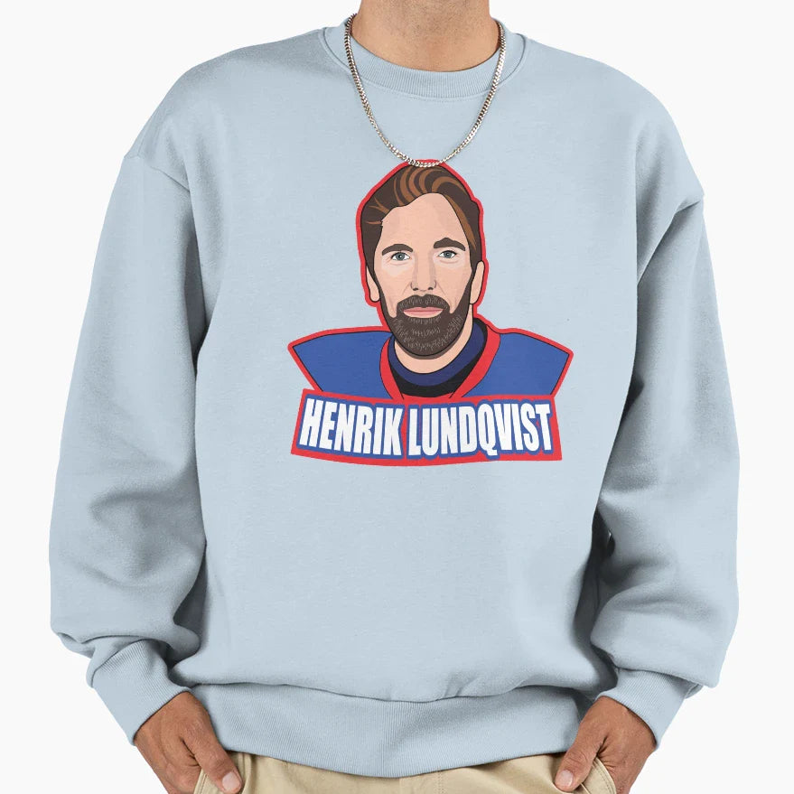 New York Hockey Henrik Lundqvist Sweatshirt - Minimalist Print Unisex