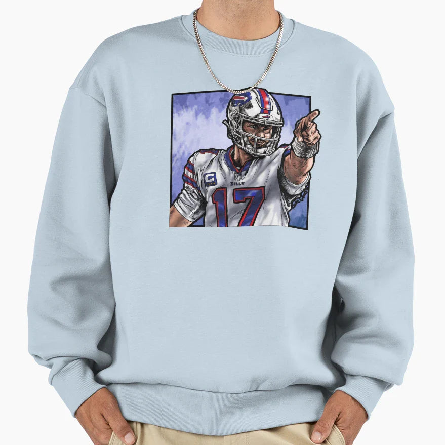 Allen First Down Sweatshirt - Minimalist Print for Adults