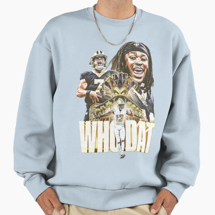 Who Dat Sweatshirt - Graphic Print Unisex