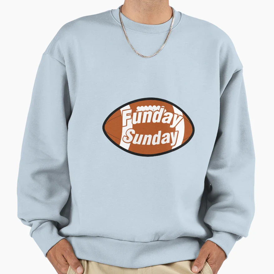 Funday Funny Football Sport Lovers Sweatshirt - Custom Art Print Unisex