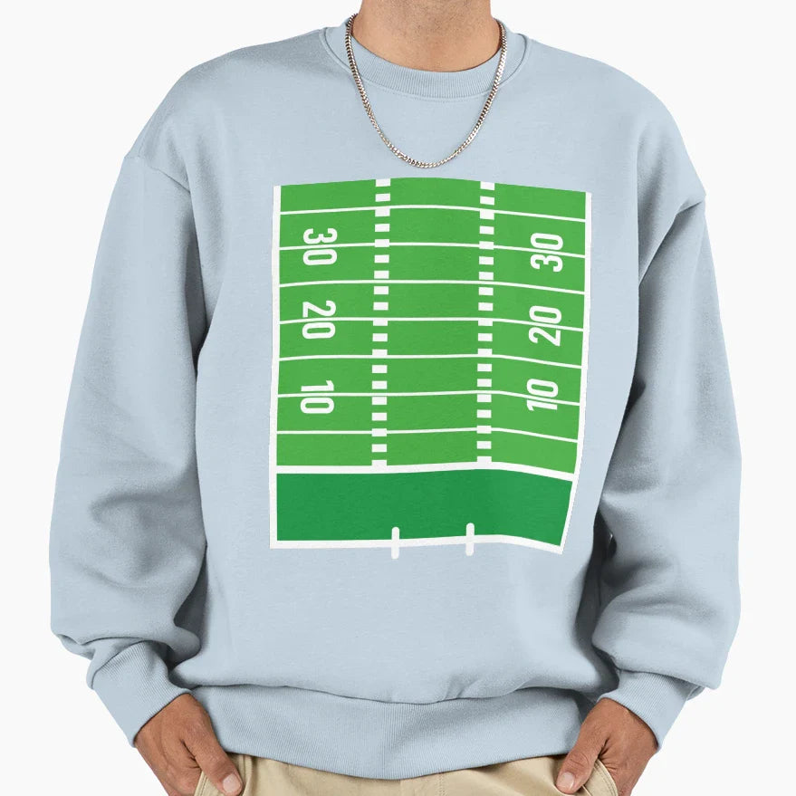 American Football Field Sweatshirt - Graphic Print Unisex