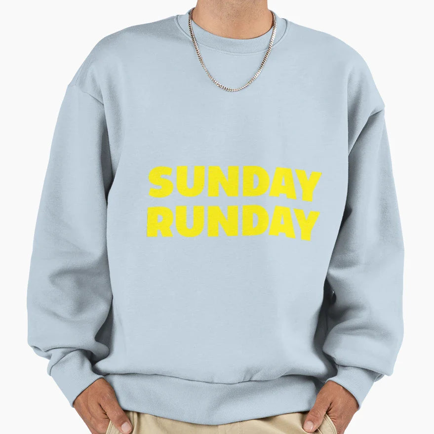 Sunday Runday Sweatshirt - Minimalist Print for Adults