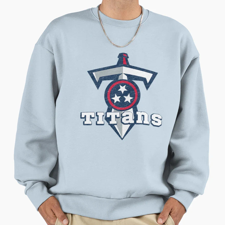 Tennessee Titans Sword Power Emblem T-Shirt - Streetwear Style Unisex