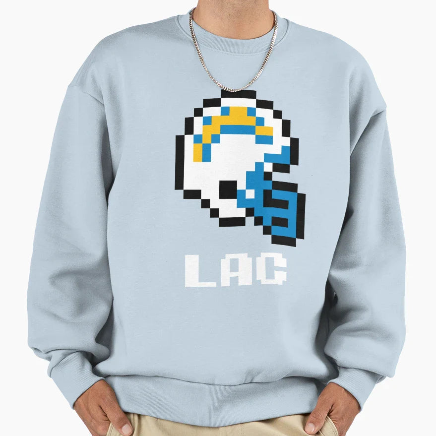 Los Angeles Chargers Tecmo Super Sweatshirt - Graphic Print for Adults
