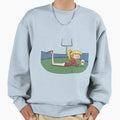 Book Reading Football Stadium Sweatshirt - Unique Graphic for Adults