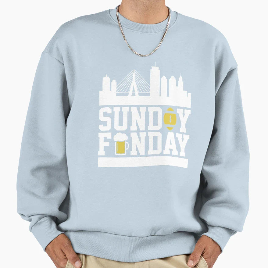 Sunday Funday Football Sweatshirt - Graphic Print for Adults