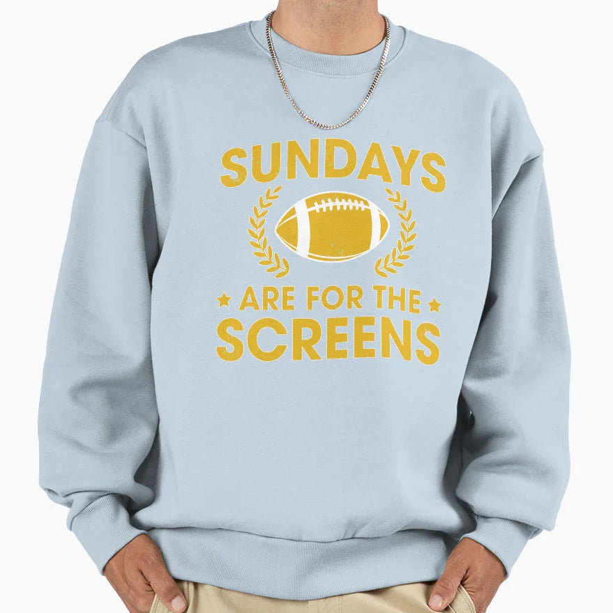 Funny Sundays Are Screens Fantasy Sweatshirt - Graphic Print Men Women