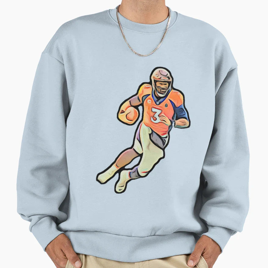 Russell Wilson Denver Quarter Back Sweatshirt - Novelty Apparel Men Women
