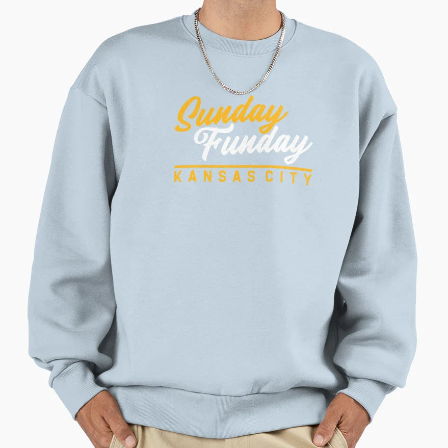 Sunday Funday Kansas City Football Sweatshirt - Custom Art Print Unisex