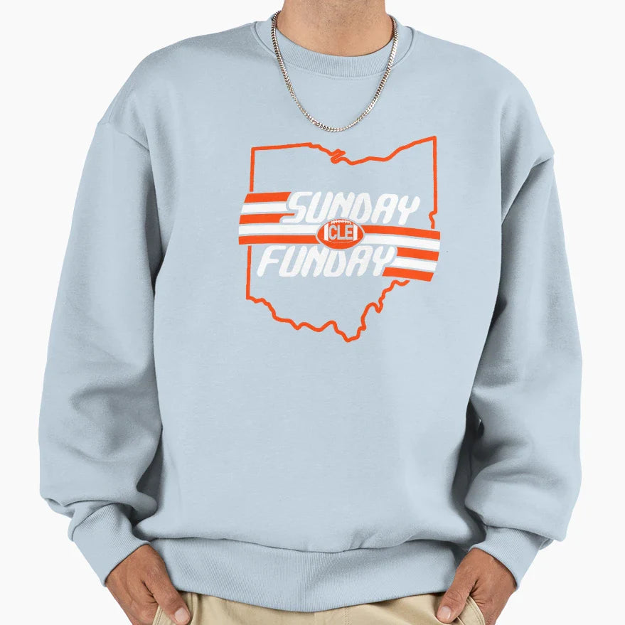 Cleveland Football Fan Sunday Fun Sweatshirt - Custom Art Print for Adults
