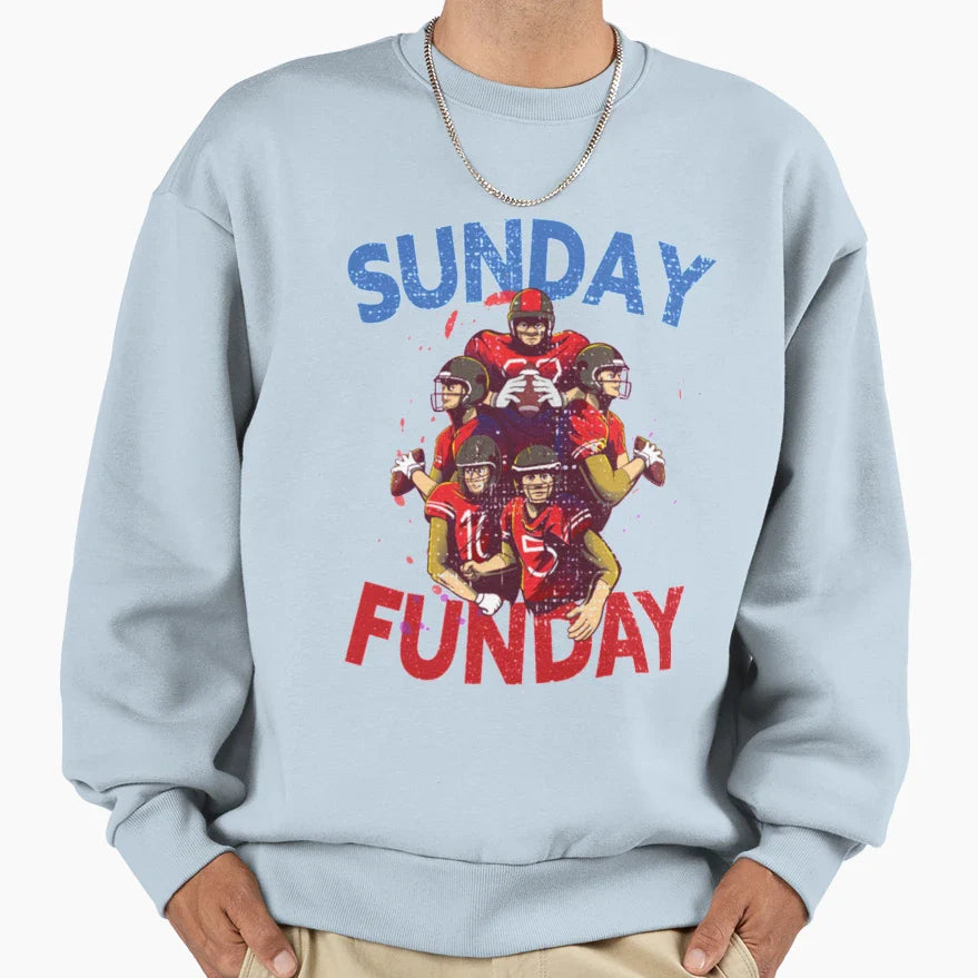 Sunday Funday Football T-Shirt - Unique Graphic Men Women