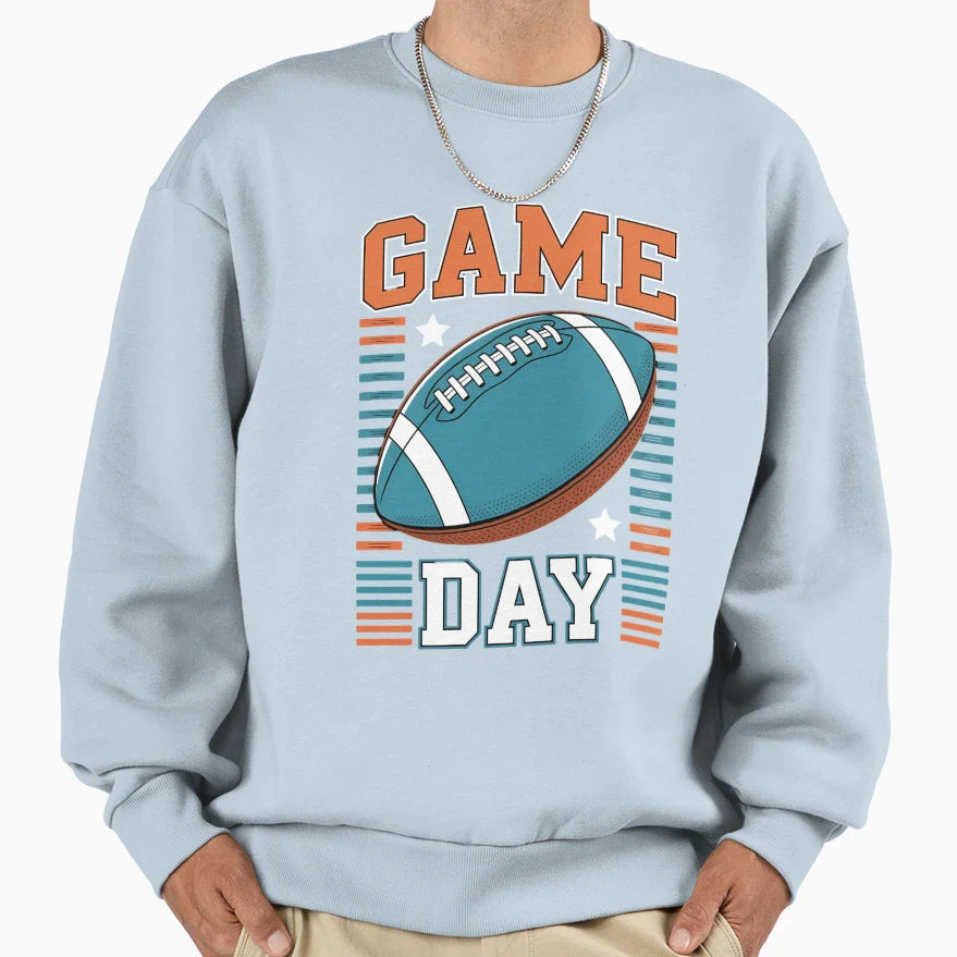 Game Day American Football Sweatshirt - Aesthetic Graphic for Adults