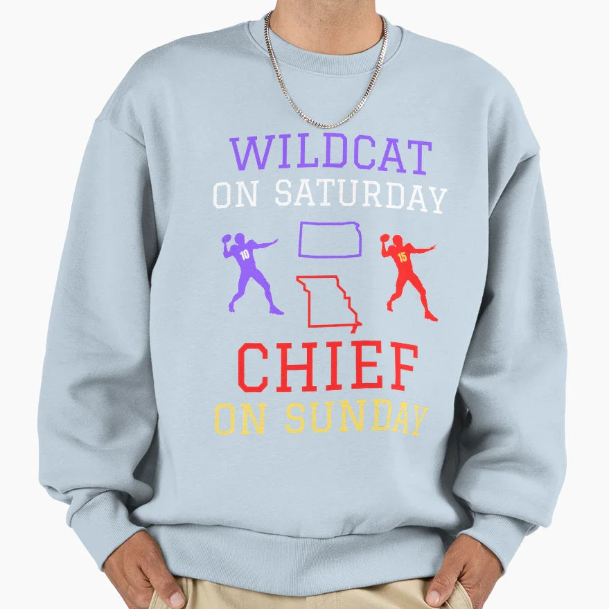 Wildcat Saturday Chief Sunday Sweatshirt - Graphic Print for Adults
