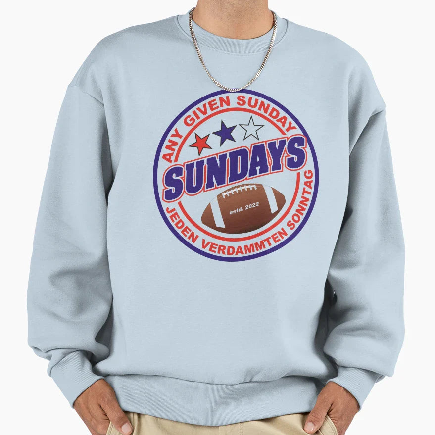 Sundays Any Given Sunday Sweatshirt - Trendy Graphic Men Women
