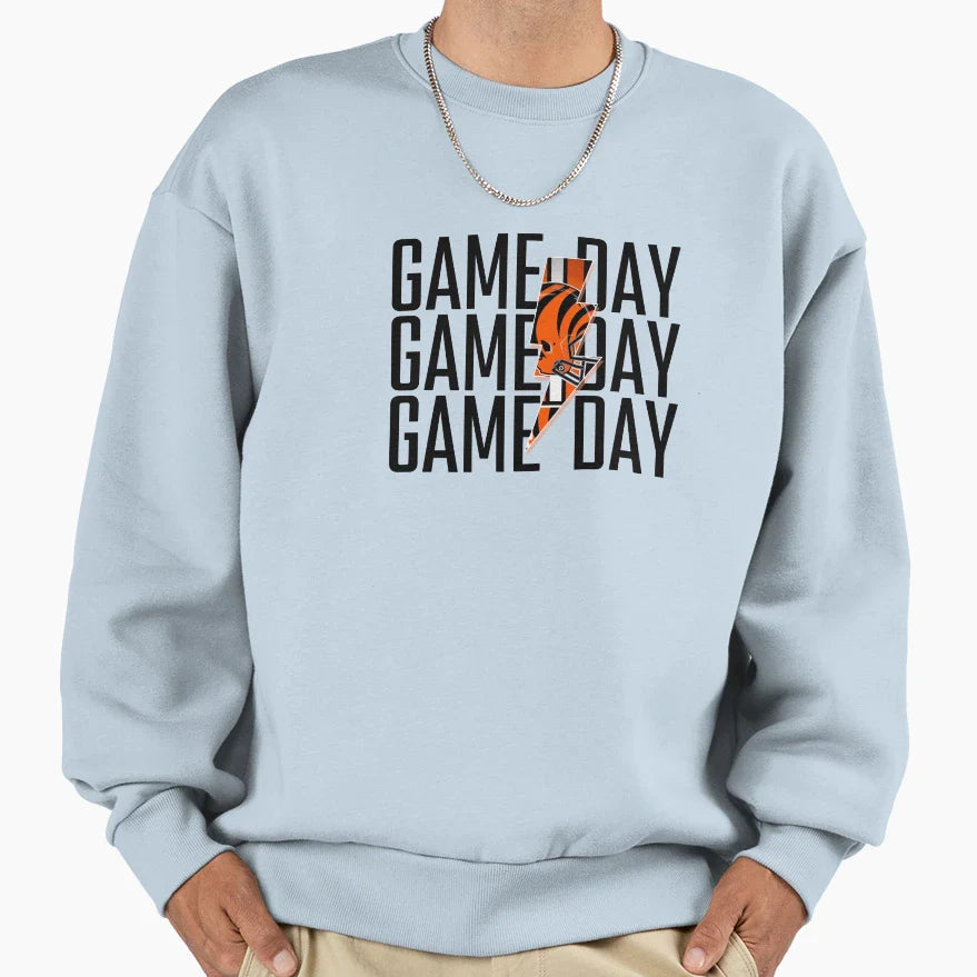 Game Day Cincinnati Football Sweatshirt - Trendy Graphic for Adults