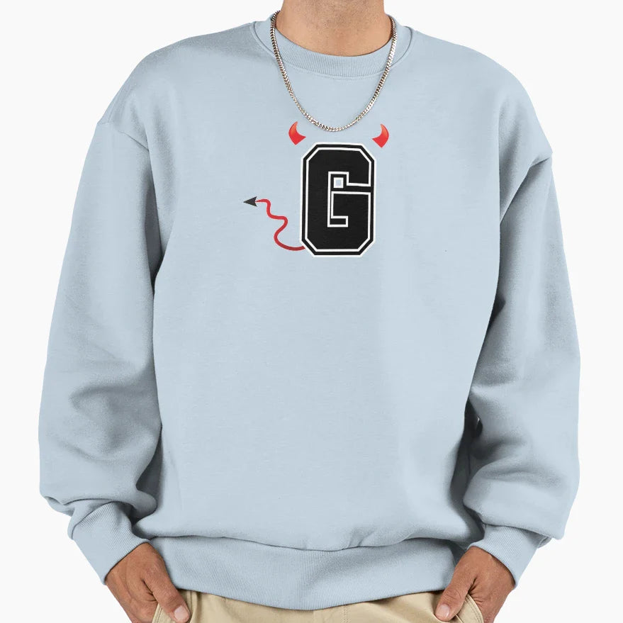 Letter G College Font Evil Naughty Sweatshirt - Streetwear Style Men Women