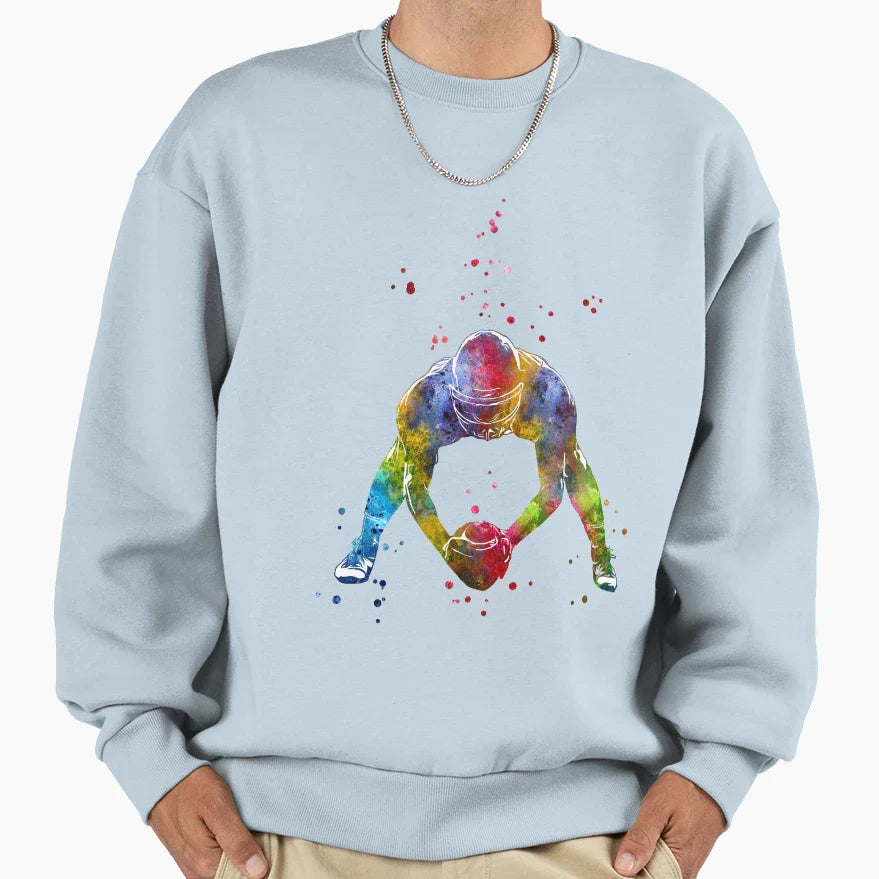 American Football Player Sweatshirt - Aesthetic Graphic Men Women