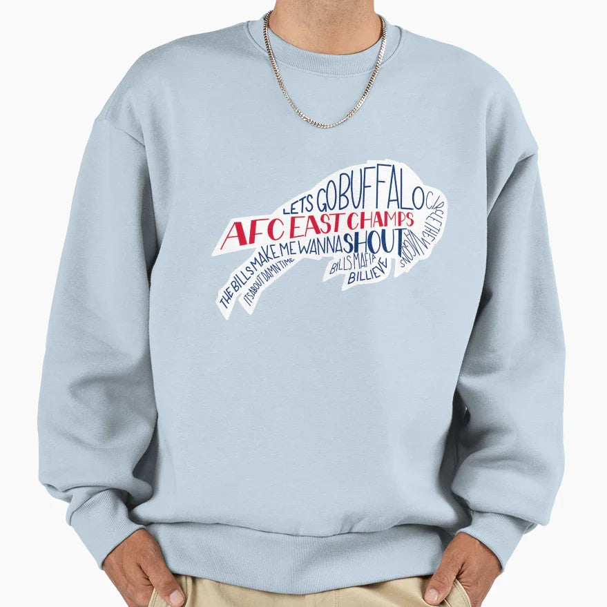 Afc East Champs Sweatshirt - Fun Novelty Design Men Women
