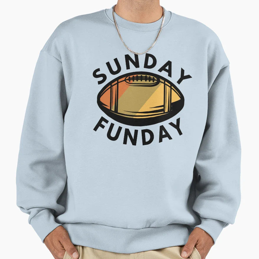 Sunday Funday Football Sweatshirt - Custom Art Print for Adults