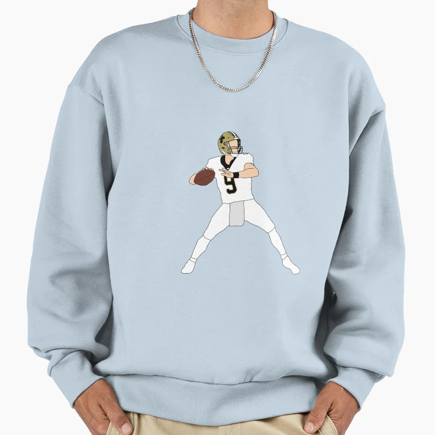 New Orleans Saints Drew Brees Sweatshirt - Custom Art Print Men Women