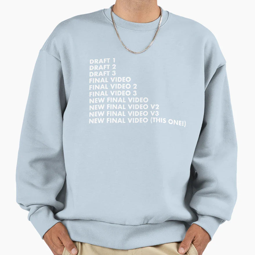 Video Editing Gifts Final Draft Sweatshirt - Trendy Graphic Men Women