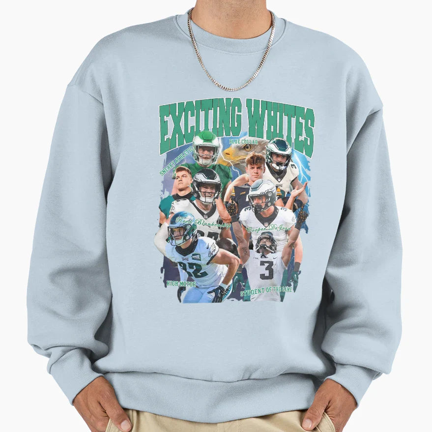 Exciting Whites E G L E S Sweatshirt - Casual Everyday Wear Unisex