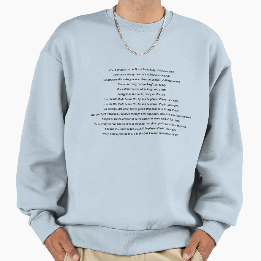 L To Og Sweatshirt - Streetwear Style Unisex