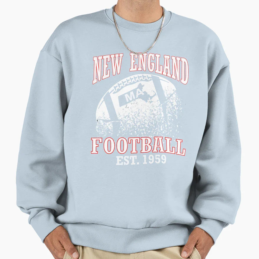 New England Football Sweatshirt - Aesthetic Graphic for Adults