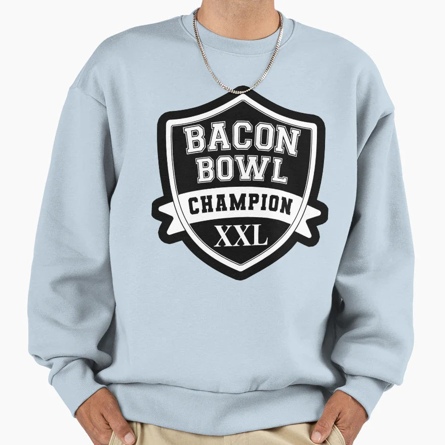 Super Bacon Bowl Champion Xxl Sweatshirt - Casual Everyday Wear for Adults