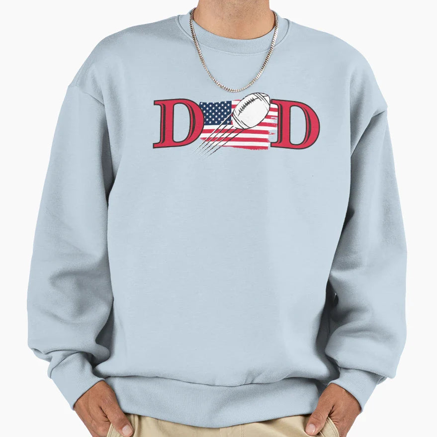 Funny Dad American Football Sweatshirt - Fun Novelty Design Men Women