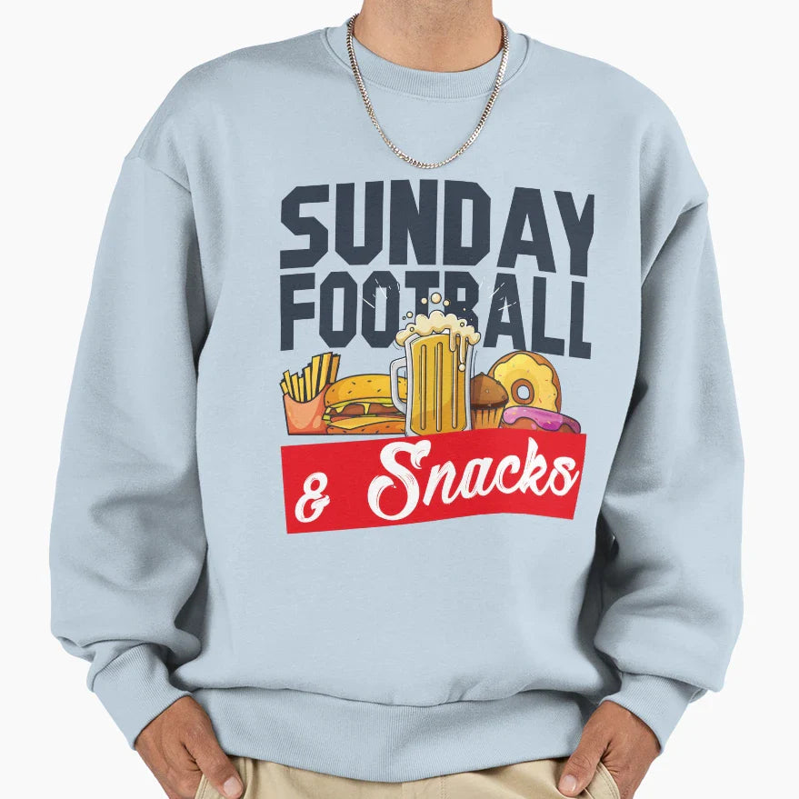 Funny Game Day Food Lover Sweatshirt - Graphic Print for Adults