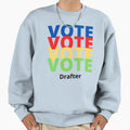 Vote Drafter Sweatshirt - Aesthetic Graphic for Adults