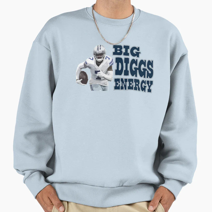 Big Diggs Energy Sweatshirt - Minimalist Print Men Women