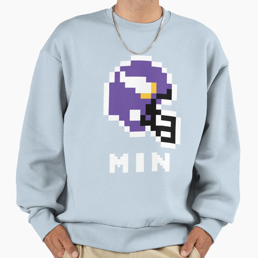 Minnesota Vikings Tecmo Super Bowl Sweatshirt - Unique Graphic for Adults