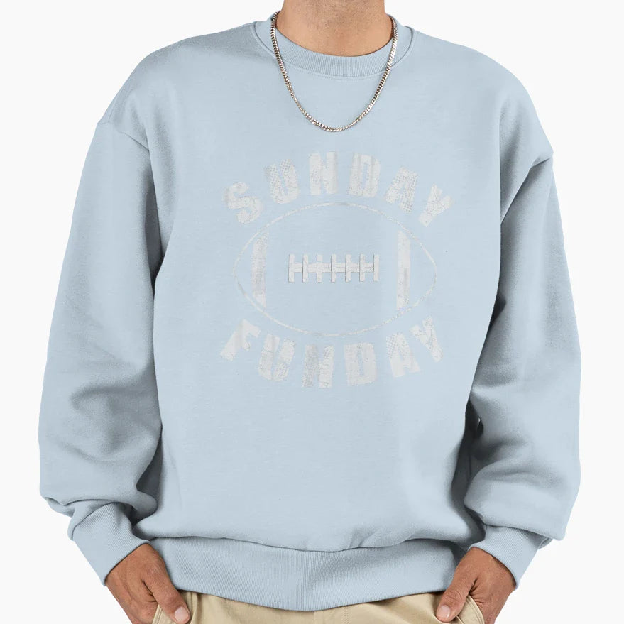 Sunday Funday Football Sports Sweatshirt - Fun Novelty Design Men Women